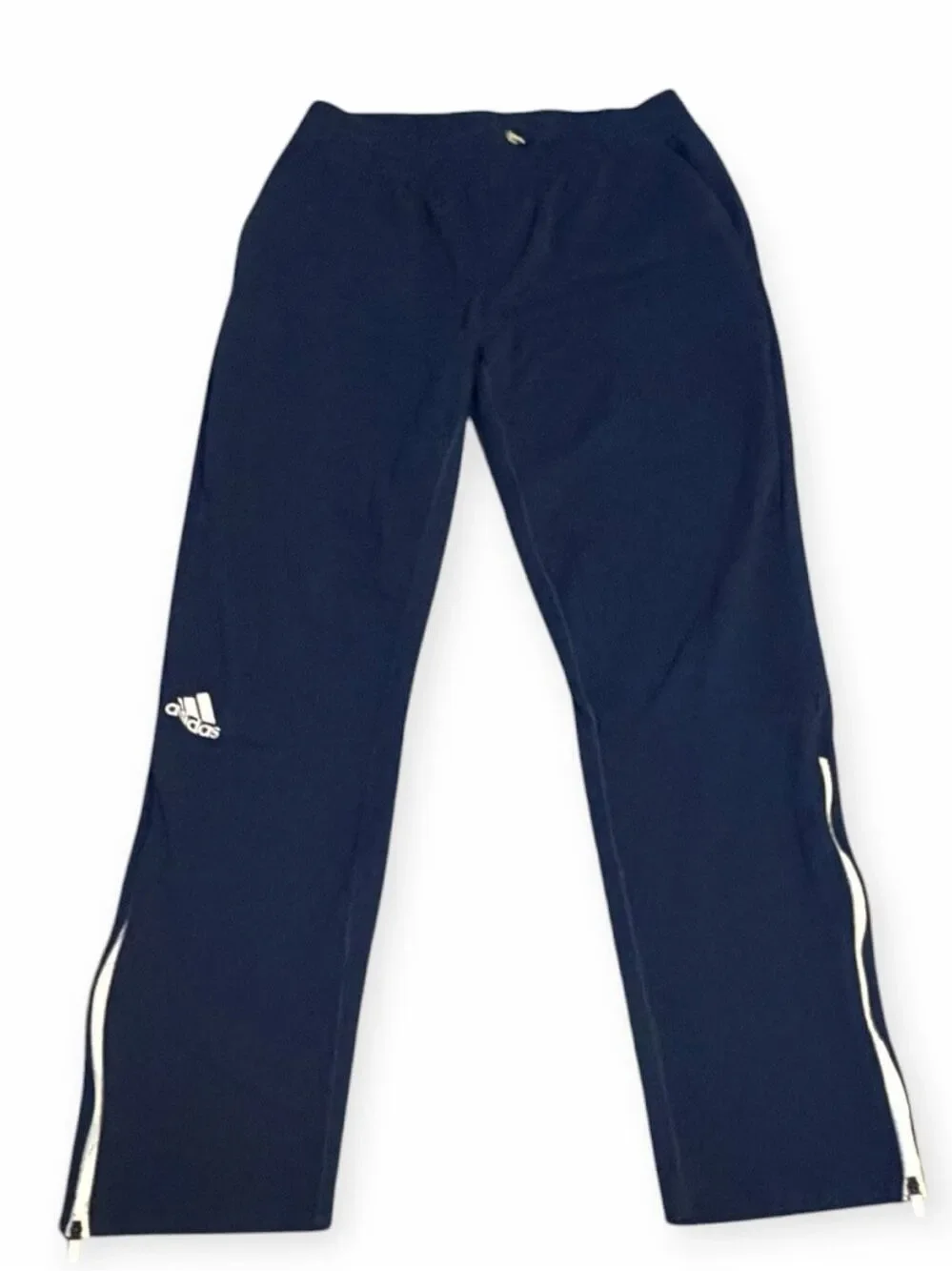 ADIDAS Squad Woven Pants Men’s Navy Blue White Ankle Zip Large Tall LT